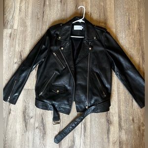 Rebecca Minkoff Jett Moto Genuine Leather Biker Jacker